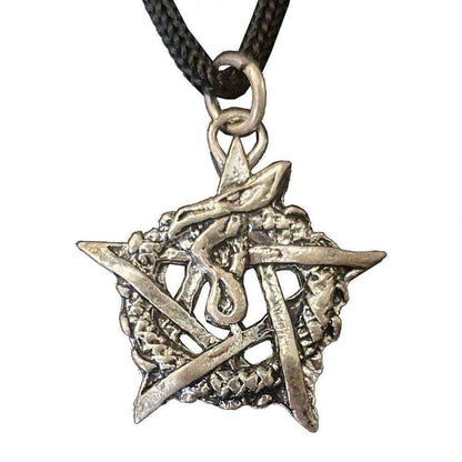 Ouroborous Schmuck Anhänger 925er Silber 23x24mm + Halsband