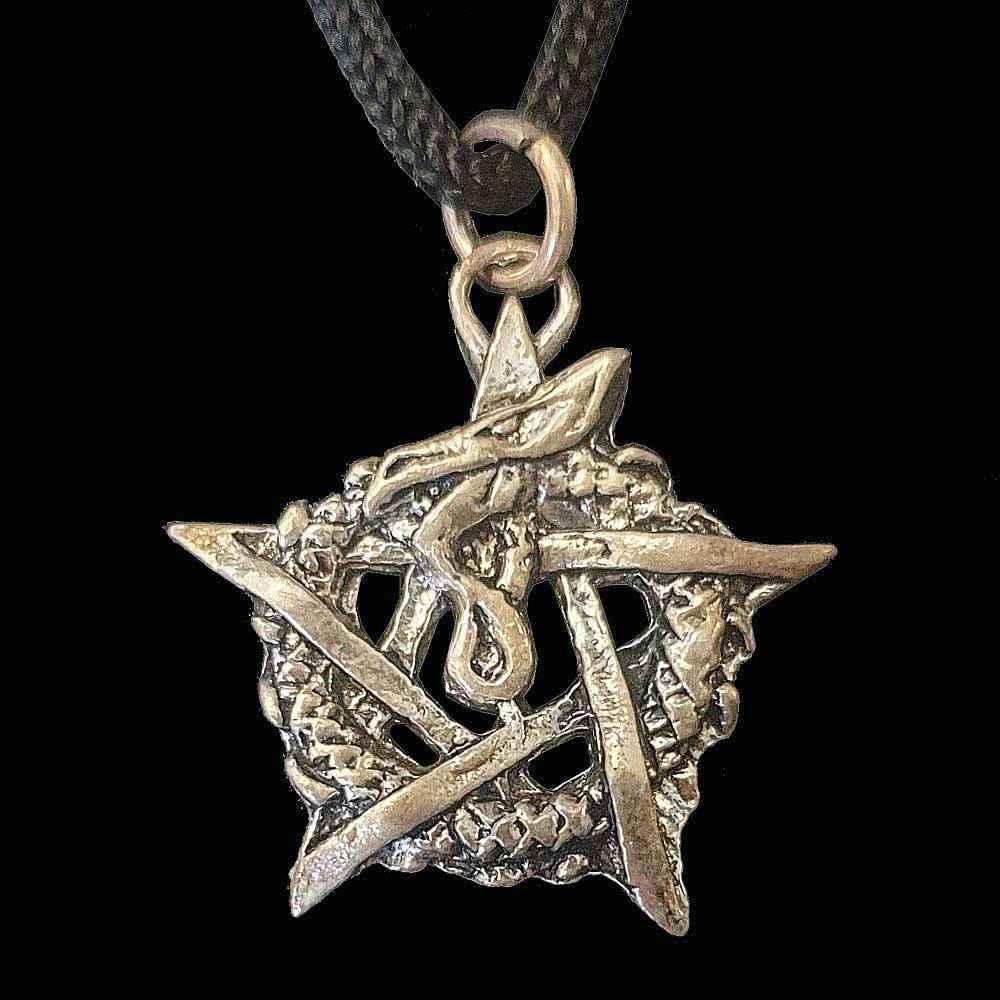 Ouroborous Schmuck Anhänger 925er Silber 23x24mm + Halsband