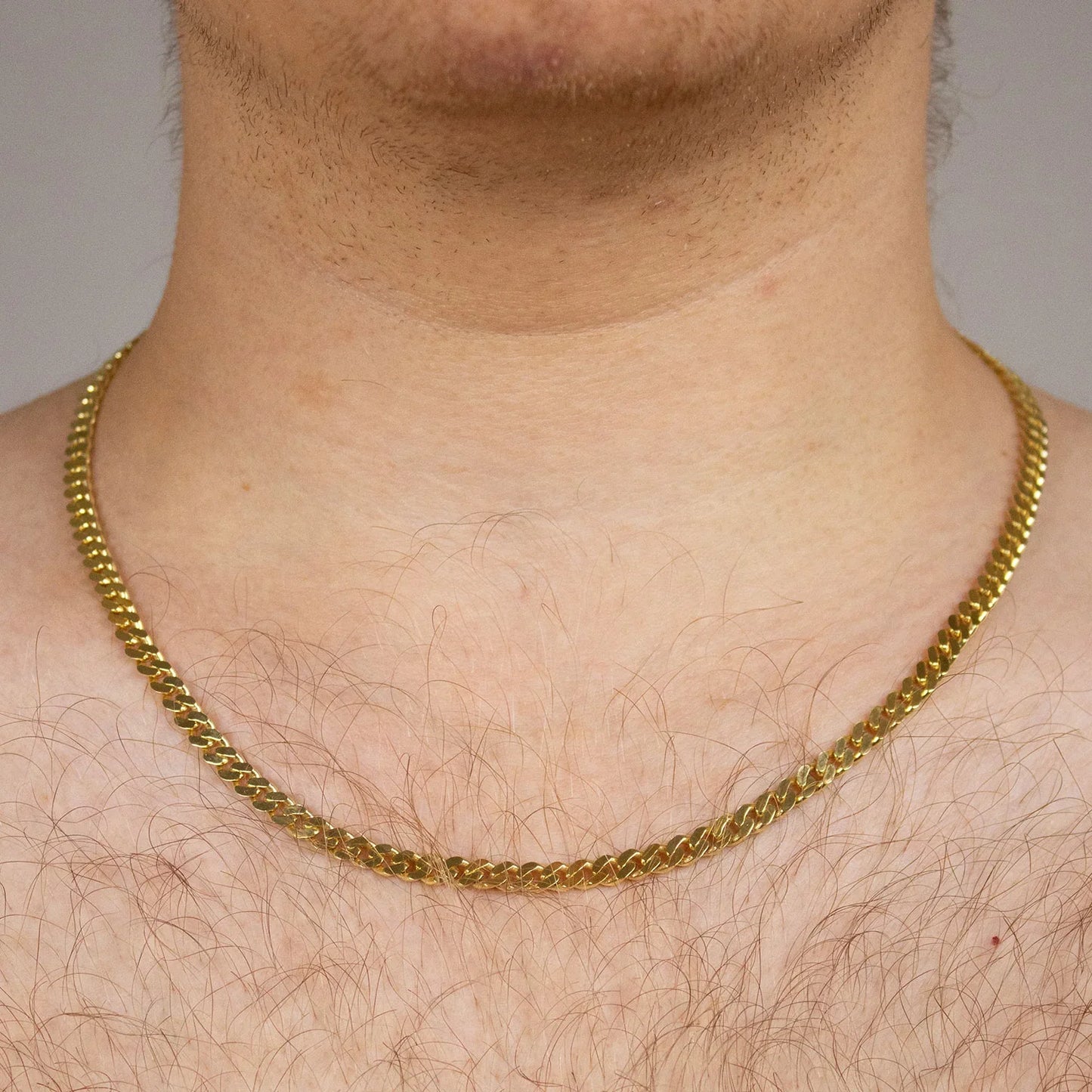 4,7 mm 585 - 14 Karat Gold Halskette Panzerkette massiv Gold hochwertige Goldkette  Länge frei wählbar
