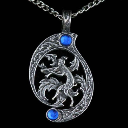 Pan Anhänger Schmuck 42x24mm Wikinger Swarovski Kristalle + Kette