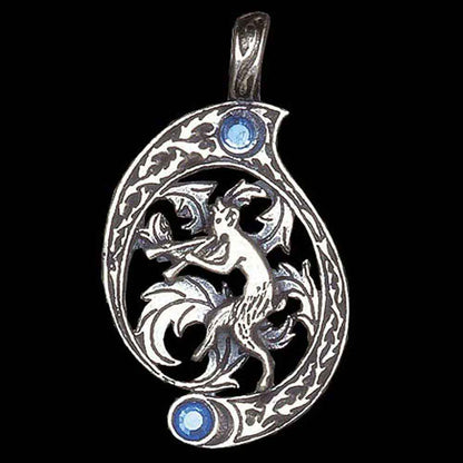 Pan Anhänger Schmuck 42x24mm Wikinger Swarovski Kristalle + Kette