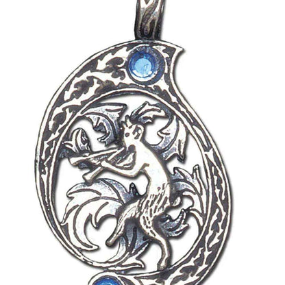 Pan Anhänger Schmuck 42x24mm Wikinger Swarovski Kristalle + Kette