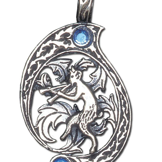 Pan Anhänger Schmuck 42x24mm Wikinger Swarovski Kristalle + Kette - Firma Holzenplotz - Silberketten - Goldketten.de