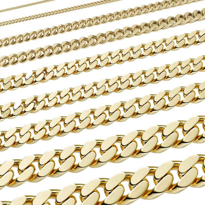 Panzerkette Halskette 585 - 14 Karat Gold Auswahl - Firma Holzenplotz - Silberketten-Goldketten.de 