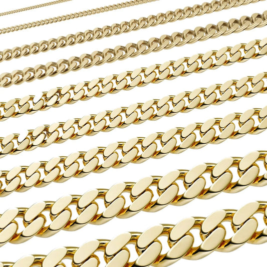 Panzerkette Halskette 585 - 14 Karat Gold Auswahl - Firma Holzenplotz - Silberketten - Goldketten.de