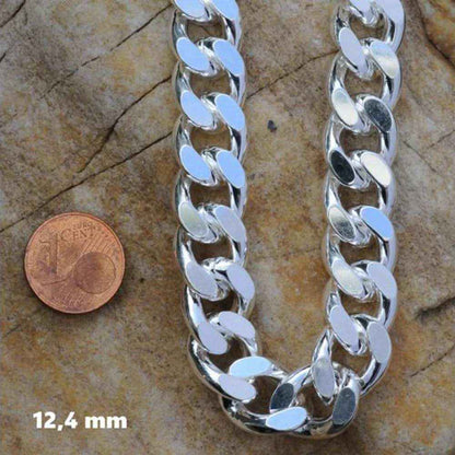 Panzerkette Halskette Breite 12,4 mm - 925 Sterlingsilber Auswahl - Firma Holzenplotz - Silberketten-Goldketten.de 