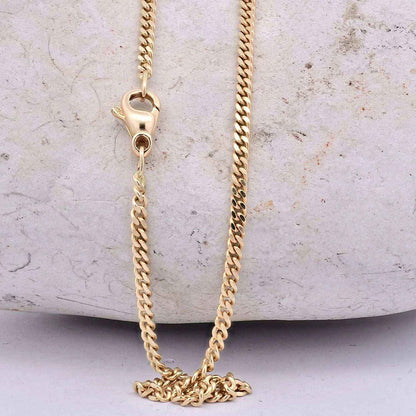 Panzerkette Halskette Breite 2.1 mm - 750 - 18 Karat Gold Auswahl