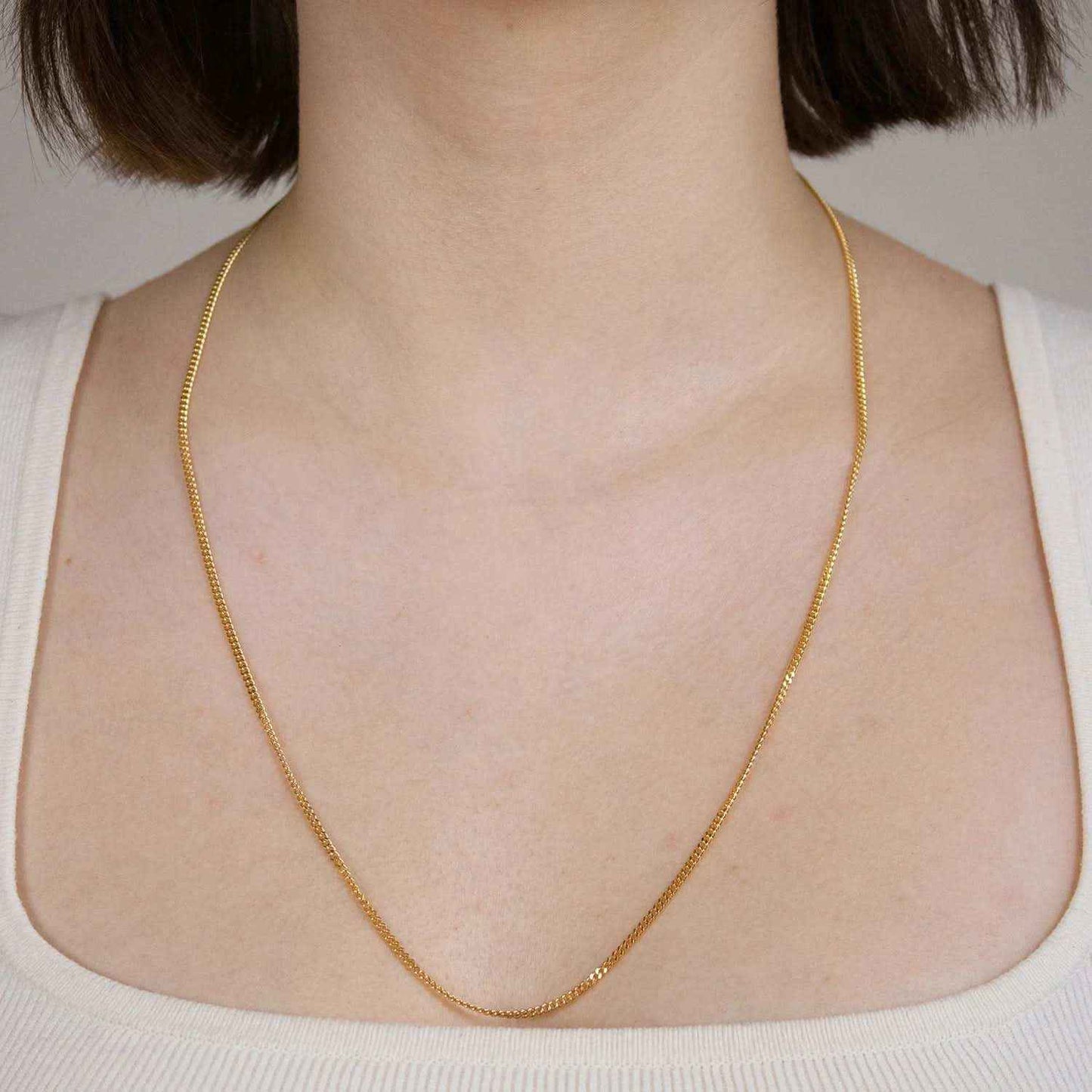 Panzerkette Halskette Breite 2.1 mm - 750 - 18 Karat Gold Auswahl