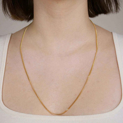 Panzerkette Halskette Breite 2.1 mm - 750 - 18 Karat Gold Auswahl