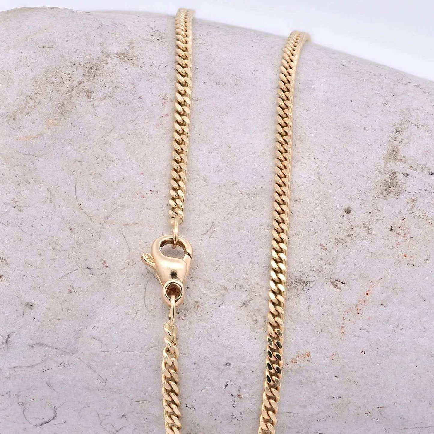 Panzerkette Halskette Breite 2.1 mm - 750 - 18 Karat Gold Auswahl