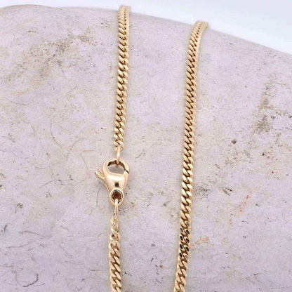 Panzerkette Halskette Breite 2.1 mm - 750 - 18 Karat Gold Auswahl
