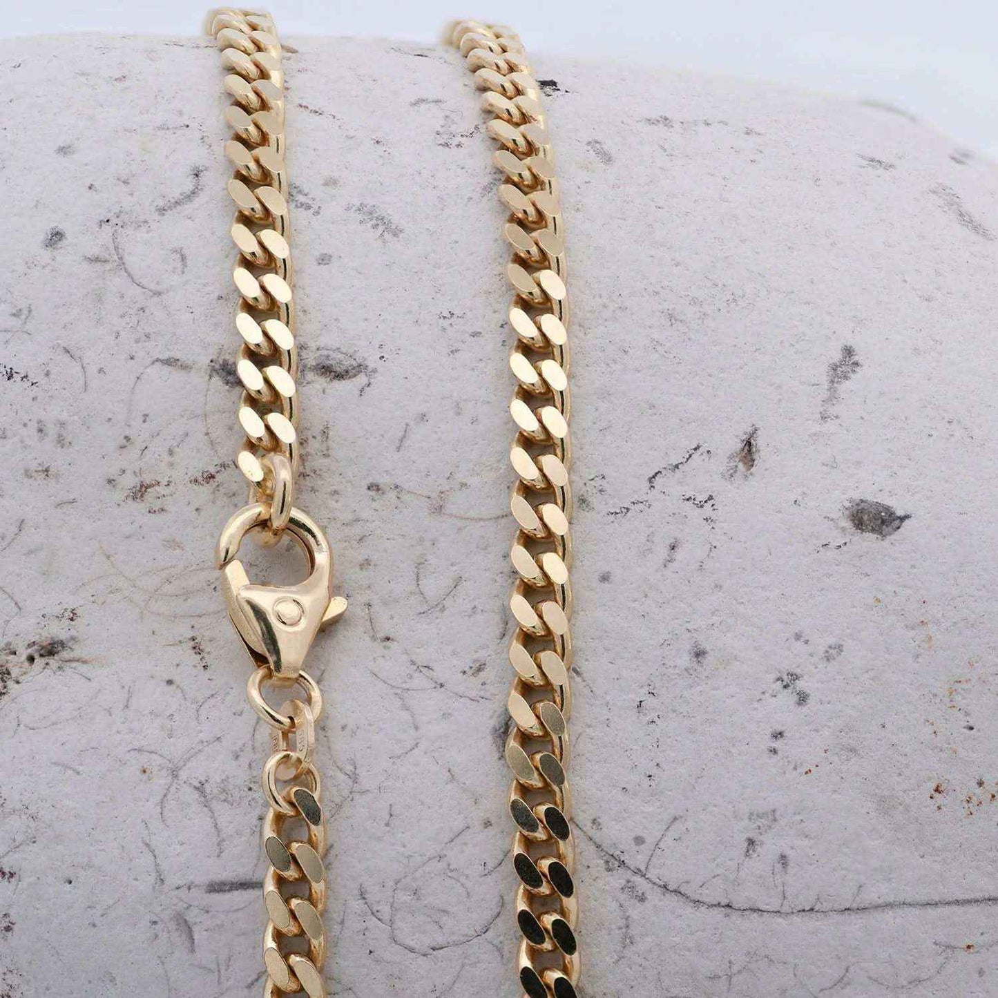 Panzerkette Halskette Breite 3,0 mm - 585 - 14 Karat Gold Auswahl