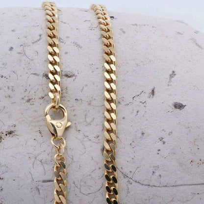 Panzerkette Halskette Breite 3,0 mm - 585 - 14 Karat Gold Auswahl