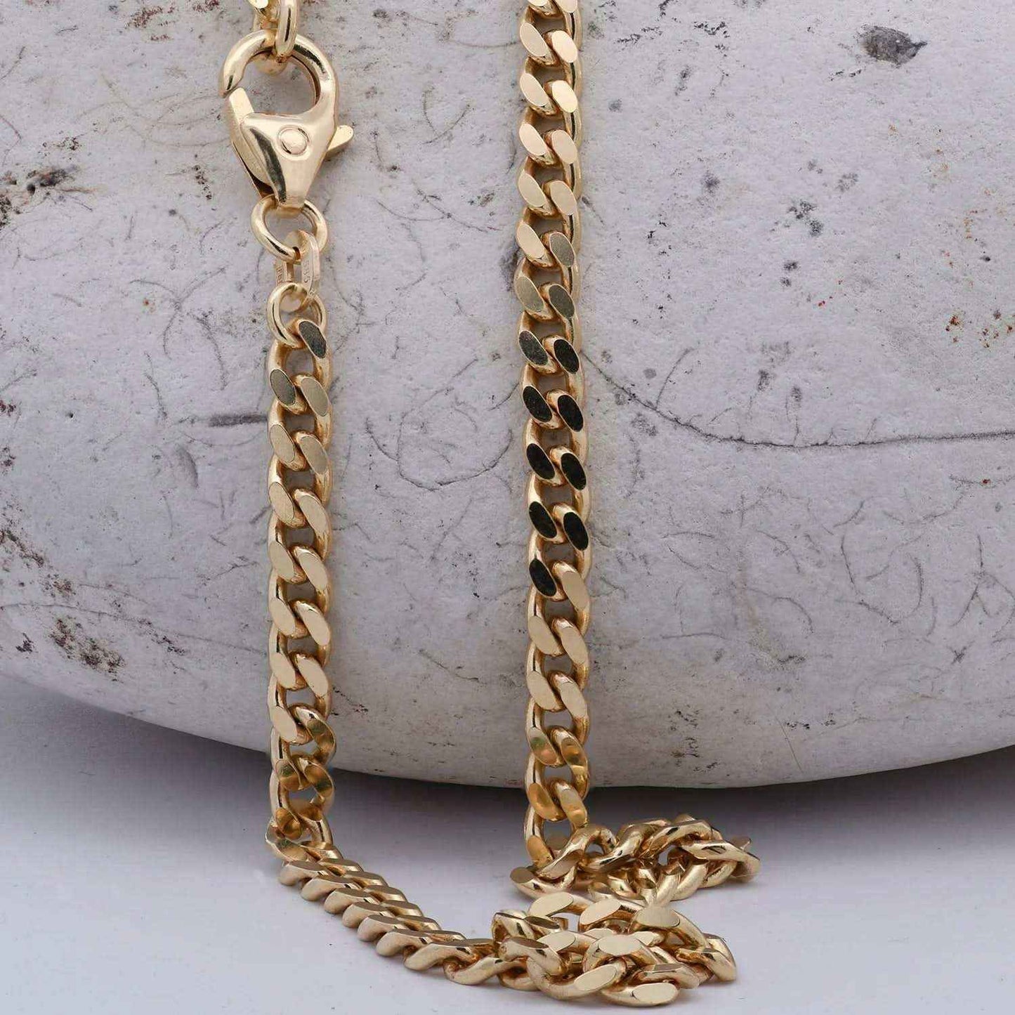 Panzerkette Halskette Breite 3,0 mm - 585 - 14 Karat Gold Auswahl