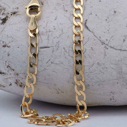 Panzerkette Halskette Breite 3,3 mm - 585 - 14 Karat Gold Auswahl