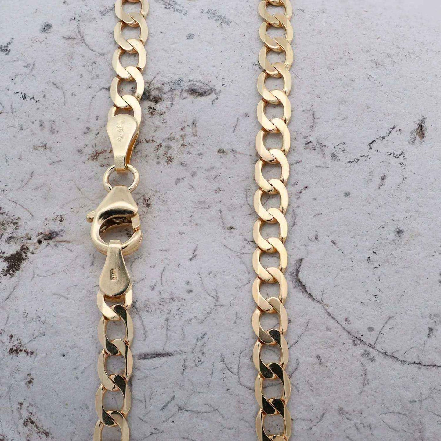 Panzerkette Halskette Breite 3,3 mm - 585 - 14 Karat Gold Auswahl