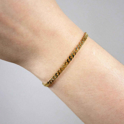 Panzerkette Halskette Breite 3,4 mm - 585 - 14 Karat Gold Auswahl