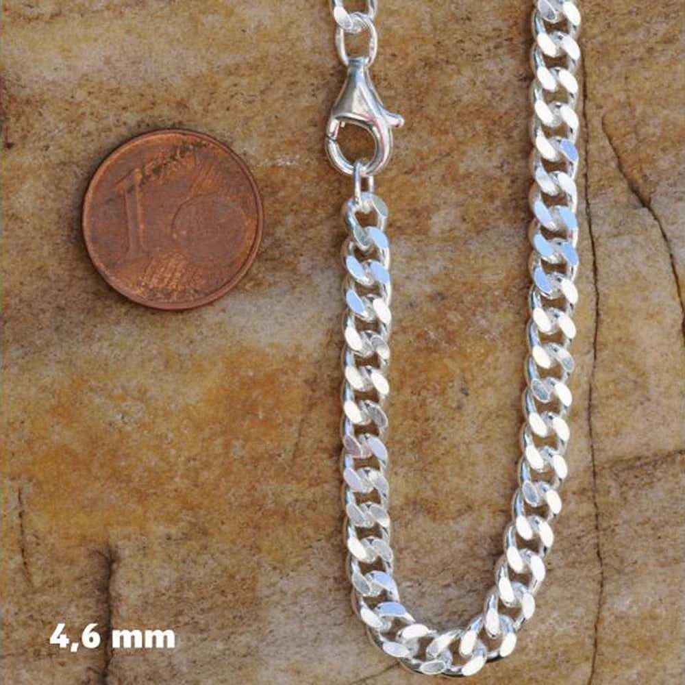 Panzerkette Halskette Breite 4,6 mm - 925 Sterlingsilber Auswahl - Firma Holzenplotz - Silberketten-Goldketten.de 