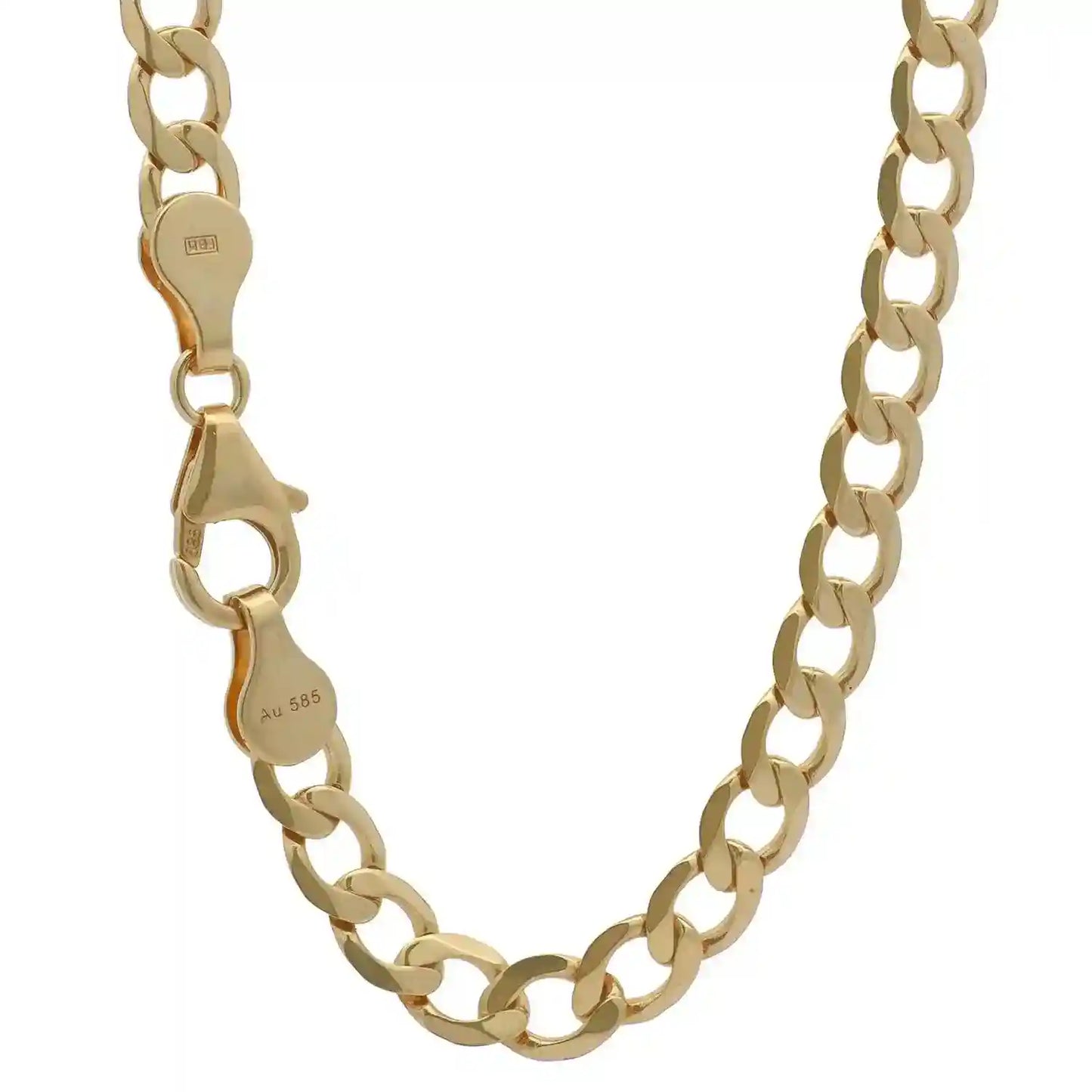 Panzerkette Halskette Breite 5,0 mm - 585 - 14 Karat Gold Auswahl - Firma Holzenplotz - Silberketten-Goldketten.de 