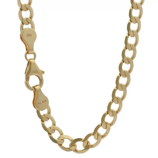 Panzerkette Halskette Breite 5,0 mm - 585 - 14 Karat Gold Auswahl - Firma Holzenplotz - Silberketten-Goldketten.de 