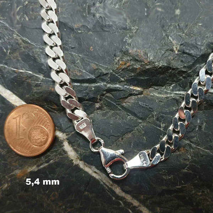 Panzerkette Halskette Breite 5,4 mm - 925 Sterlingsilber - Firma Holzenplotz - Silberketten-Goldketten.de 