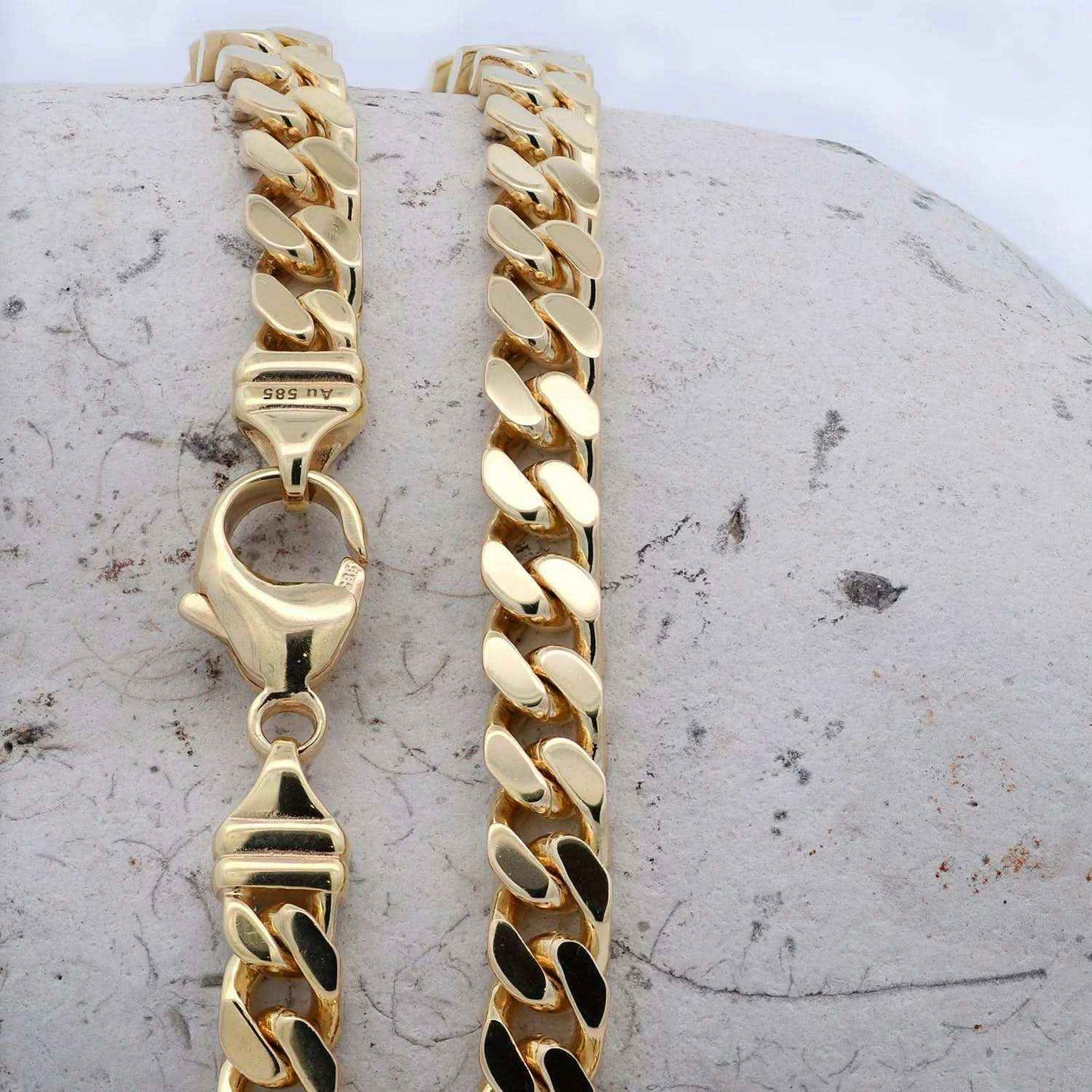 Panzerkette Halskette Breite 6,0 mm - 585 - 14 Karat Gold Auswahl