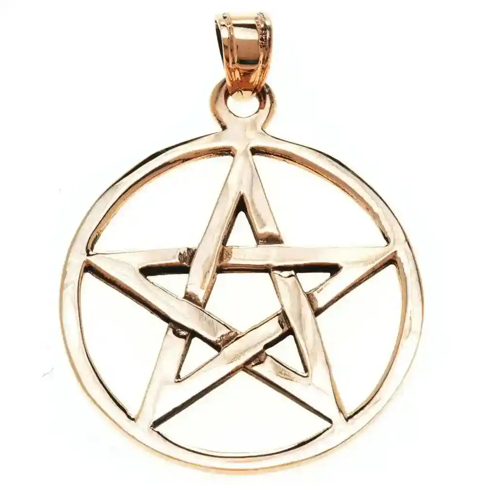 Pentagramm Bronze Anhänger Schmuck -  32x23mm