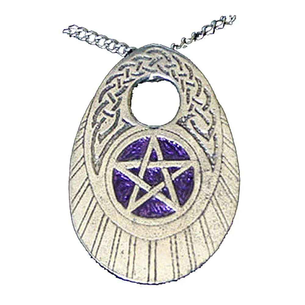 Pentagramm oval Anhänger Schmuck - Pentagramm - 34x49mm