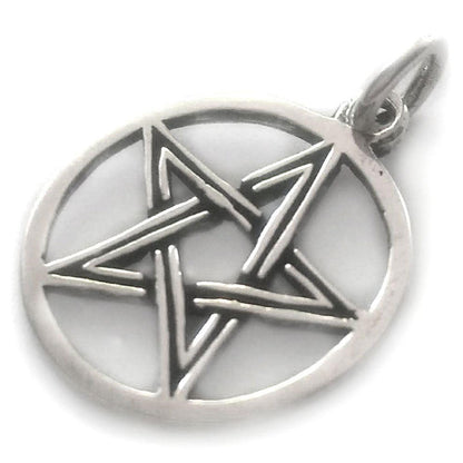 Pentagramm Schmuck Anhänger 925er Silber - Pentagramm - 27x19mm - Firma Holzenplotz - Silberketten - Goldketten.de