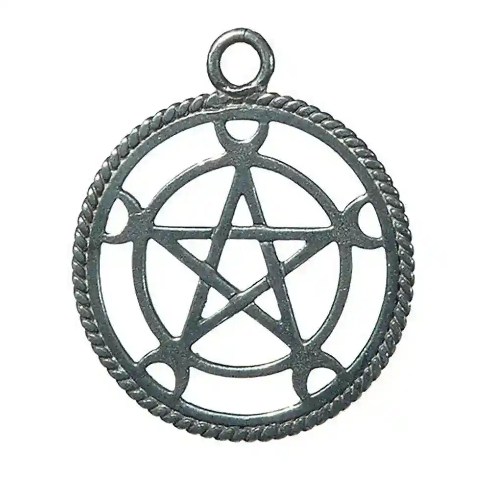 Pentakel des Mondes Anhänger Schmuck - Mond , Pentagramm -
