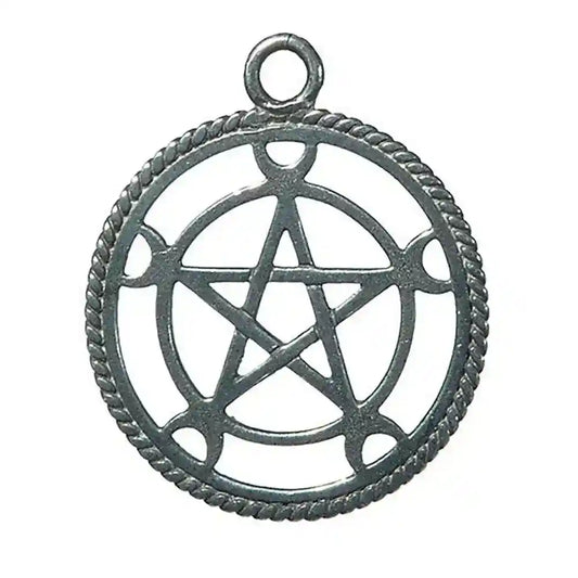 Pentakel des Mondes Anhänger Schmuck - Mond , Pentagramm -