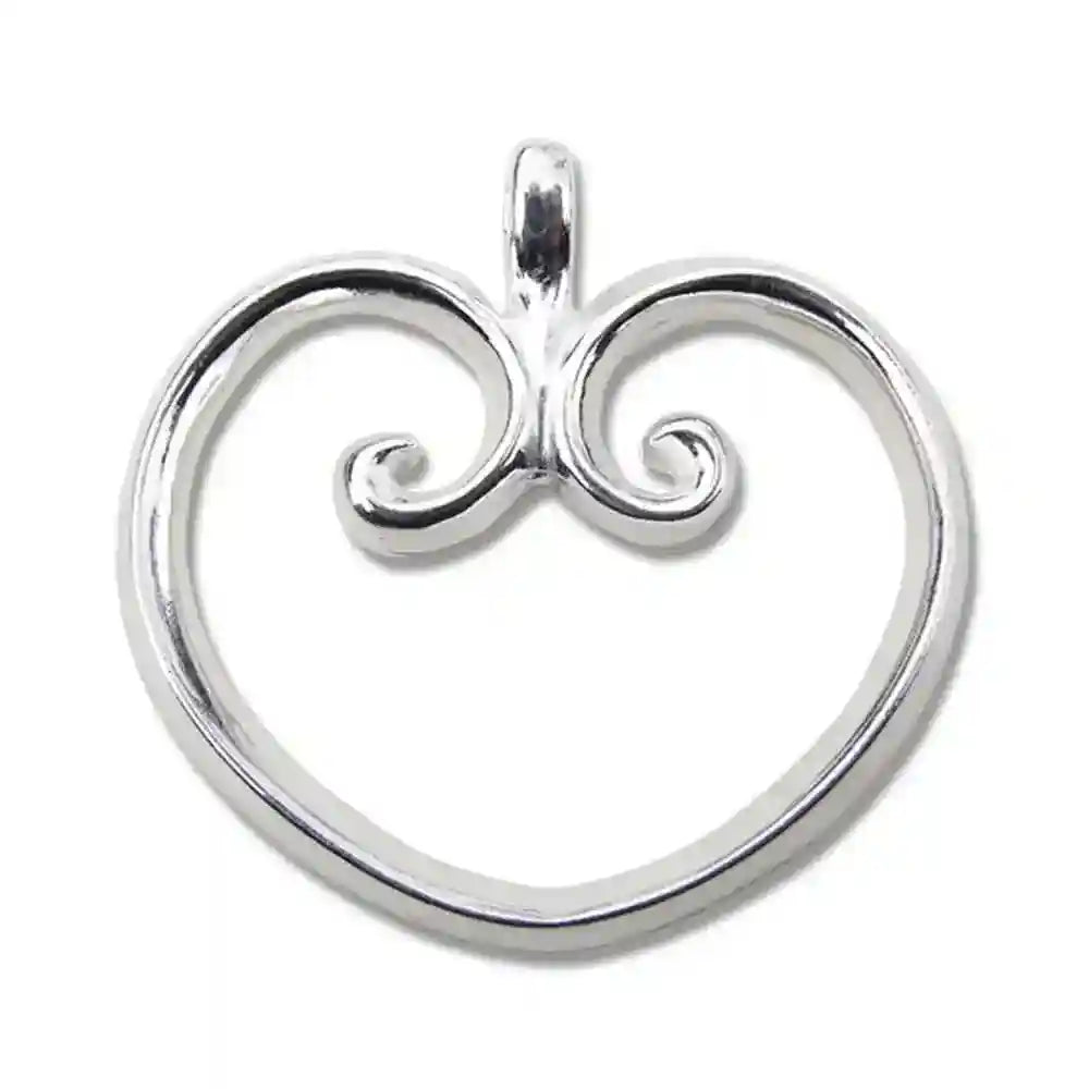 Perfektes Herz Schmuck Anhänger 925er Silber sonstige Symbole 34x32mm - Firma Holzenplotz - Silberketten-Goldketten.de 