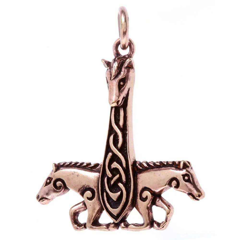Pferdehammer massiv Bronze Anhänger Schmuck - Thorhammer - 43x38mm der Ösendurchmesser ist ca. 5mm