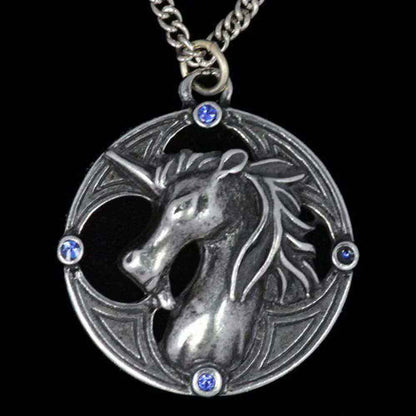 Plantaganet Einhorn Anhänger Schmuck Mit Halskette 34x30mm