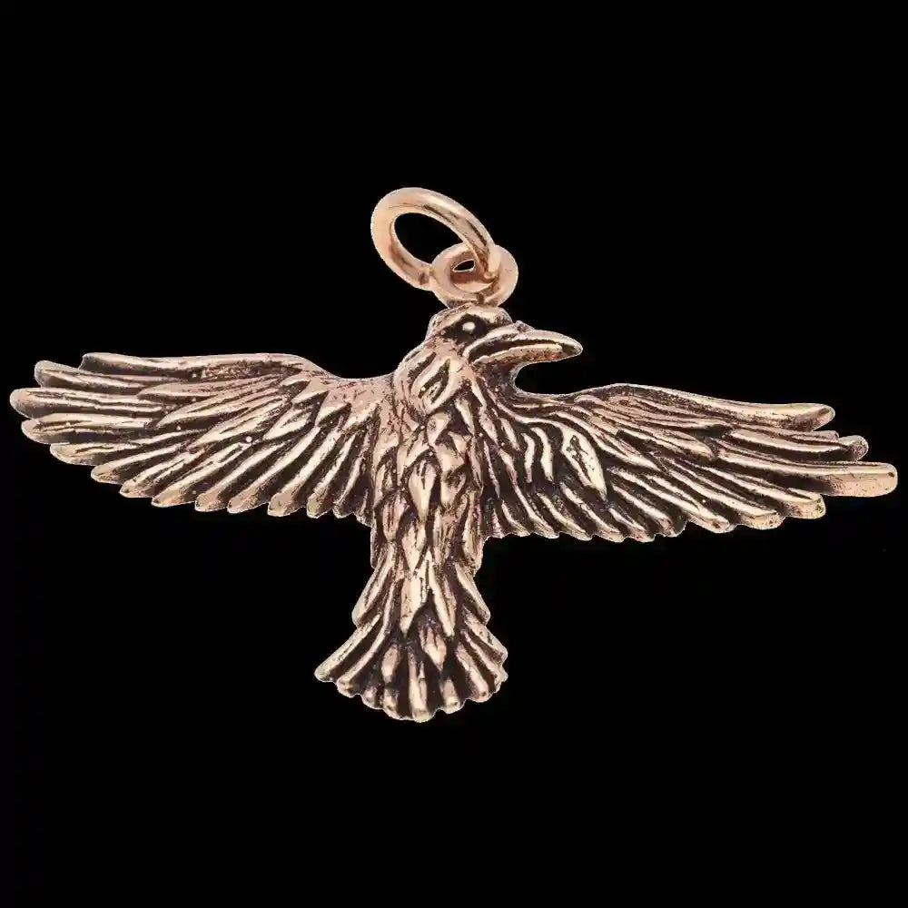 Rabe Vogel Adler Krähe Schmuck Anhänger Bronze - Vögel - - Firma Holzenplotz - Silberketten-Goldketten.de 