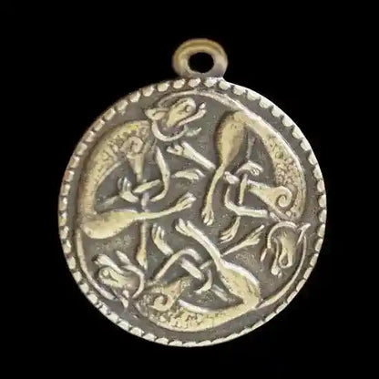 rennende Hunde Anhänger Schmuck - Sonstige Tiere , Wolf Hund - Durchmesser 29mm