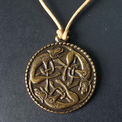 rennende Hunde Anhänger Schmuck - Sonstige Tiere , Wolf Hund - Durchmesser 29mm