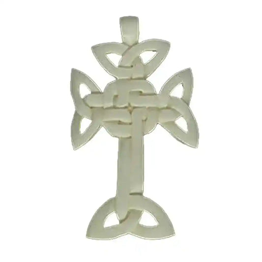 Rinderknochen Arankreuz Anhänger Schmuck - Kreuze - 48x28mm - Firma Holzenplotz - Silberketten-Goldketten.de 