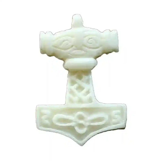 Rinderknochen Thorshammer Anhänger Schmuck - Thorhammer - 35x25mm