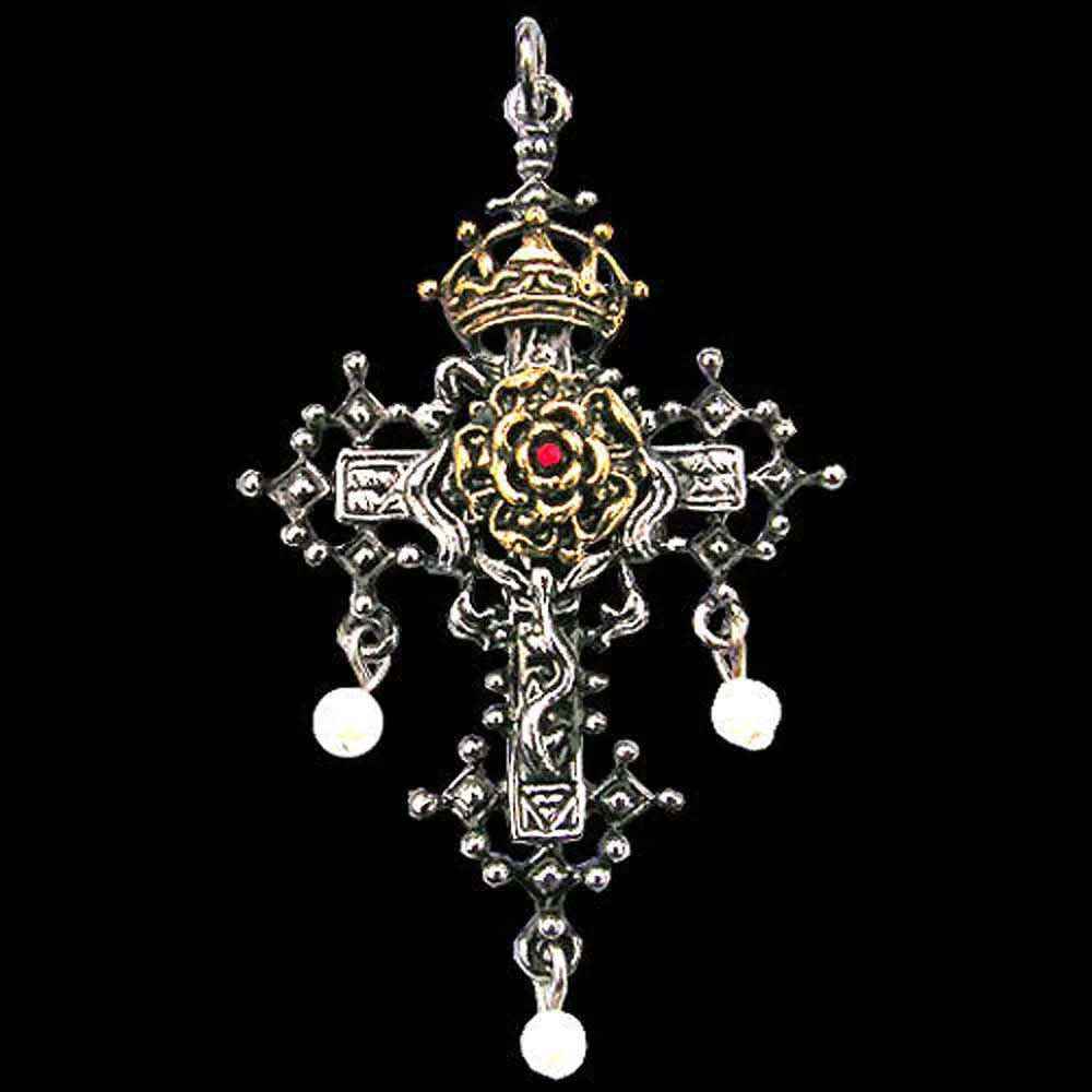 Rosenkreuz von Hampton Court Anhänger Schätze von Albion von Briar - 34x54mm