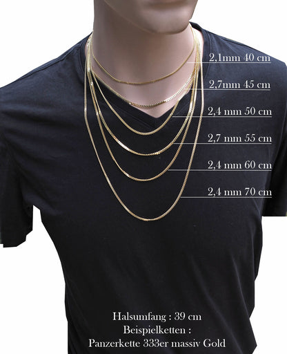 Singapurkette Halskette  333 - 8 Karat Gold Auswahl