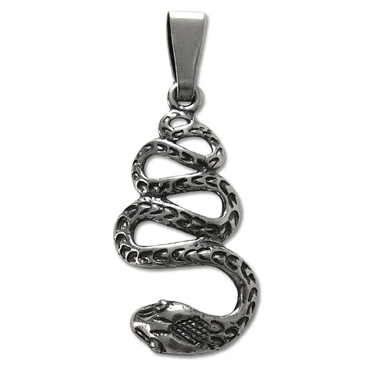 Schlangen Schmuck Anhänger 925er Silber - Schlangen - 37x15mm - Firma Holzenplotz - Silberketten - Goldketten.de