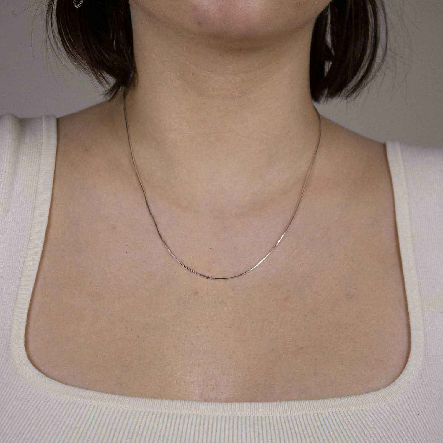 Schlangenkette Halskette Breite 0,9 mm - 925 Sterlingsilber Auswahl