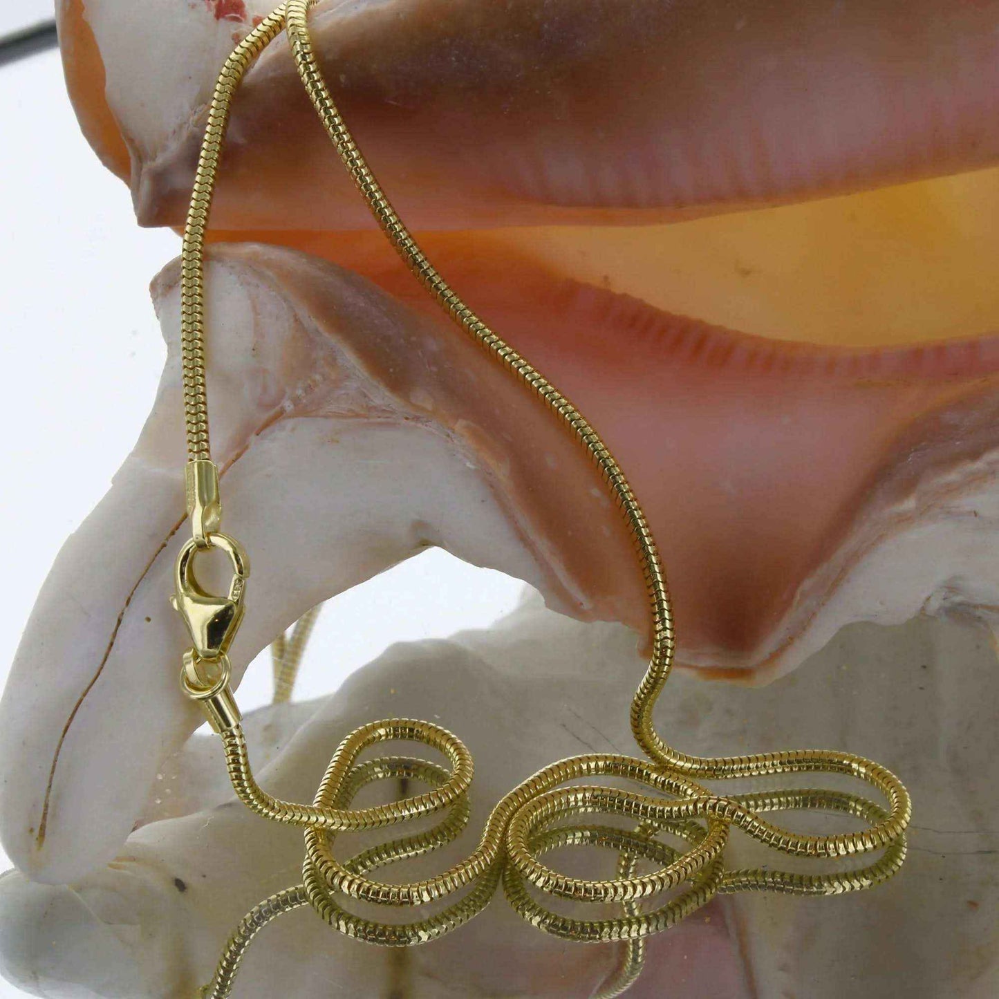 Schlangenkette Halskette Breite 1,4 mm - 333 - 8 Karat Gold Auswahl