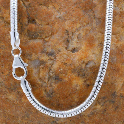Schlangenkette Halskette Breite 3,2 mm - 925 Sterlingsilber Auswahl