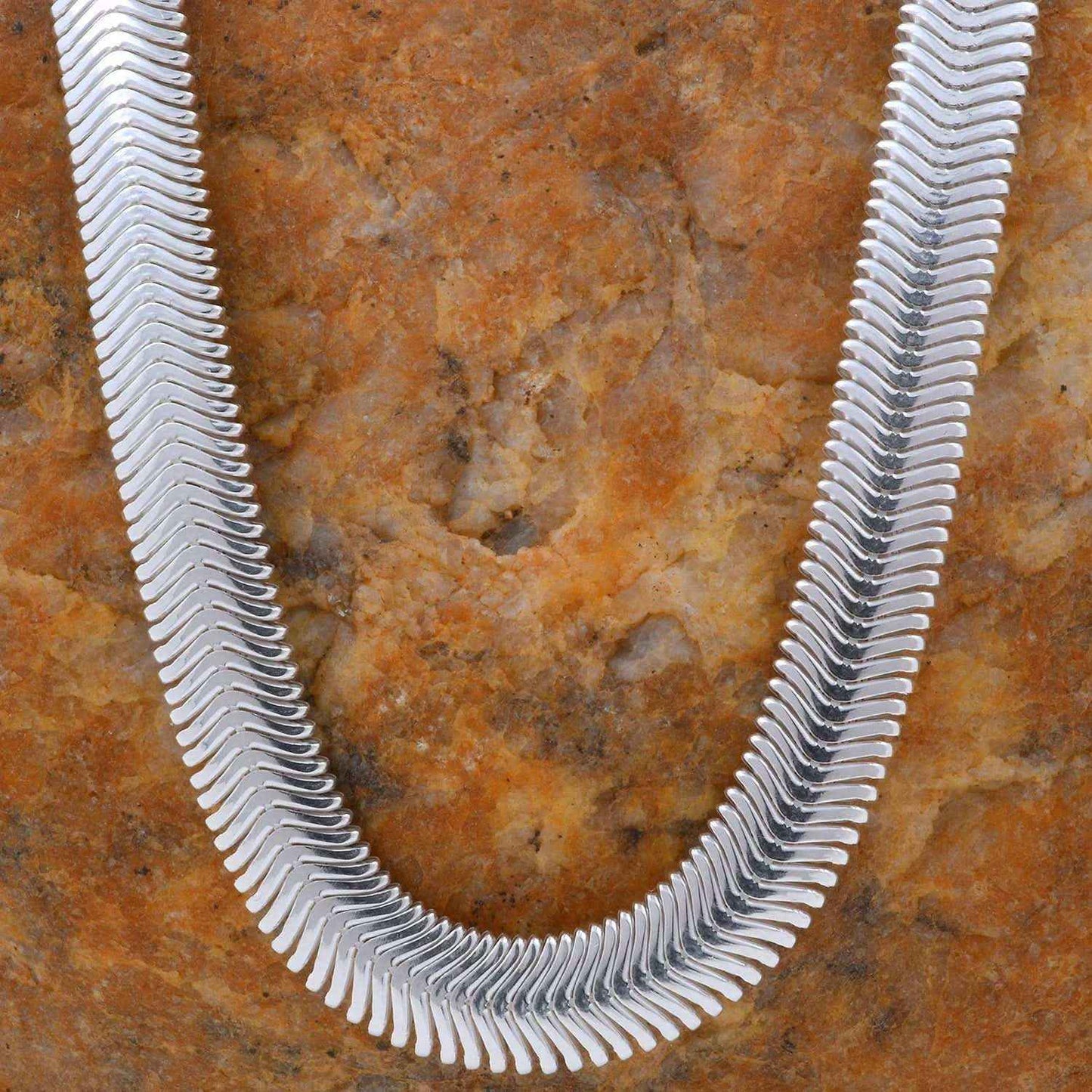 Schlangenkette Halskette Breite 6,3 mm - 925 Sterlingsilber Auswahl