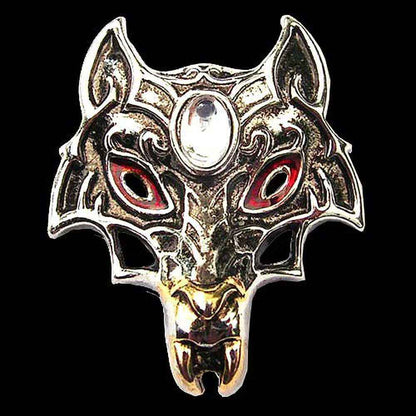 Schmuckanhänger Wolfsmaske Briar Kinder der Nacht Wolf Hund 26x32mm - Firma Holzenplotz - Silberketten-Goldketten.de 