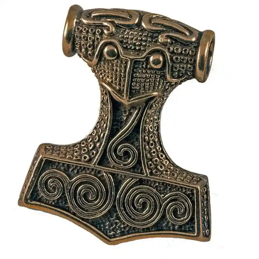 Schonenhammer  Bronze Schmuck Anhänger - Thorhammer - 54 x 62 mm