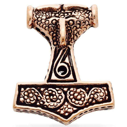Schonenhammer massiv Bronze Anhänger Schmuck - Thorhammer - 23x19mm