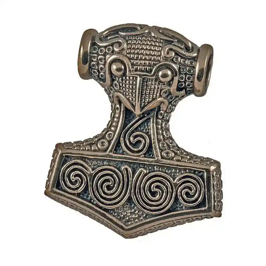 Schonenhammer Schmuck Anhänger Bronze - Thorhammer - 38x44mm
